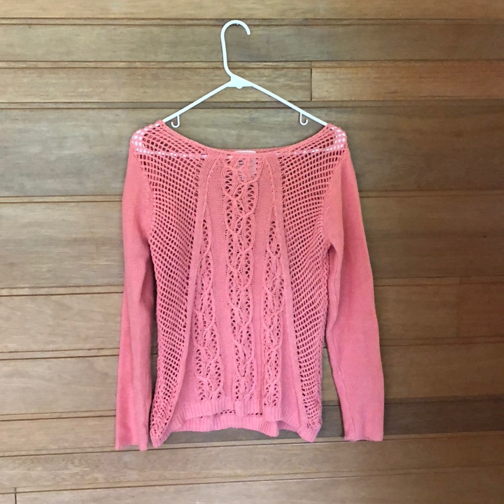 Coral Pink Knit Top